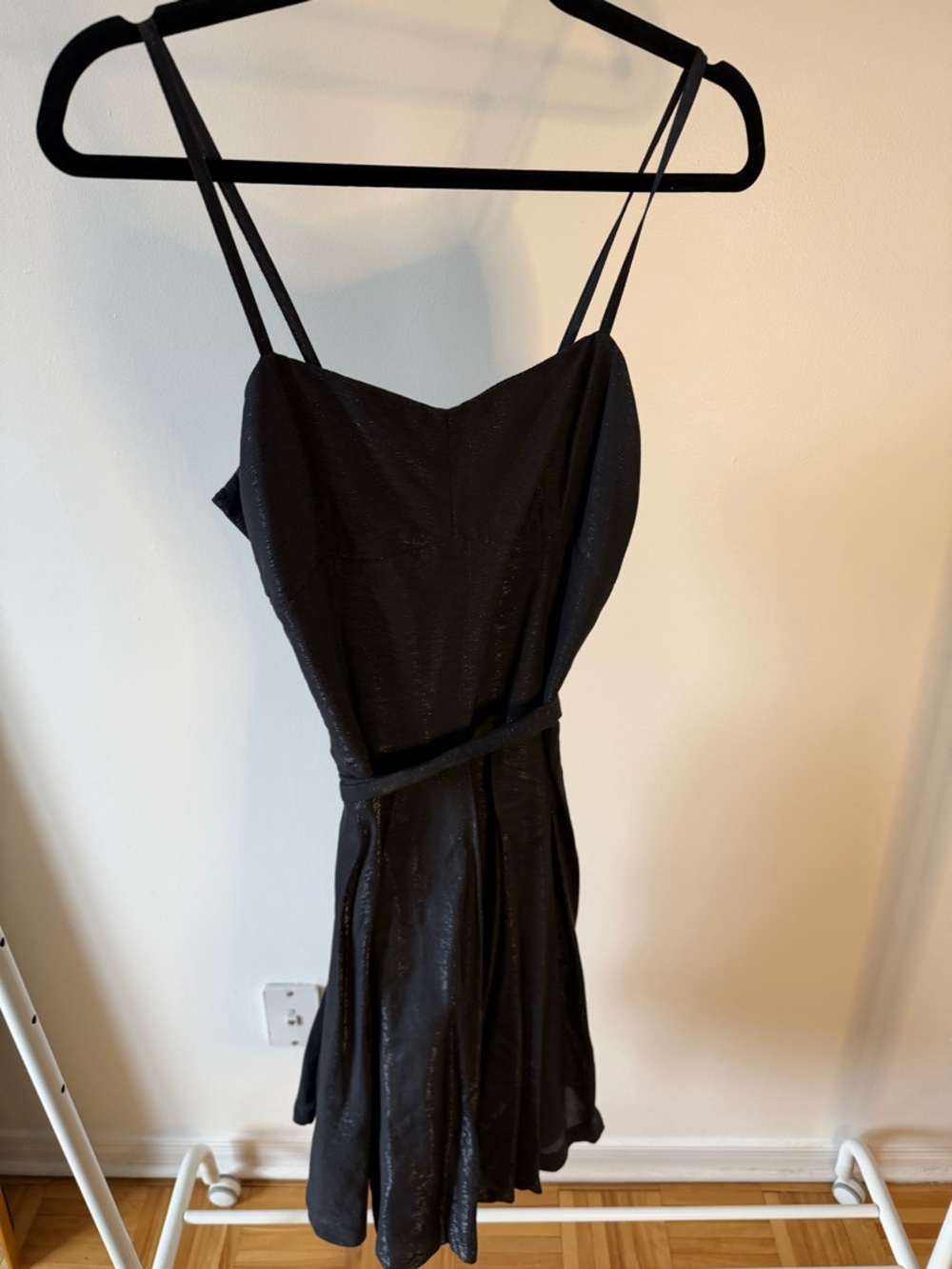Women's Y2K Black Spaghetti-Strap Dress
